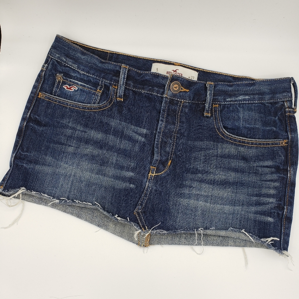 Hollister Distressed Denim Mini Skirt Size 5